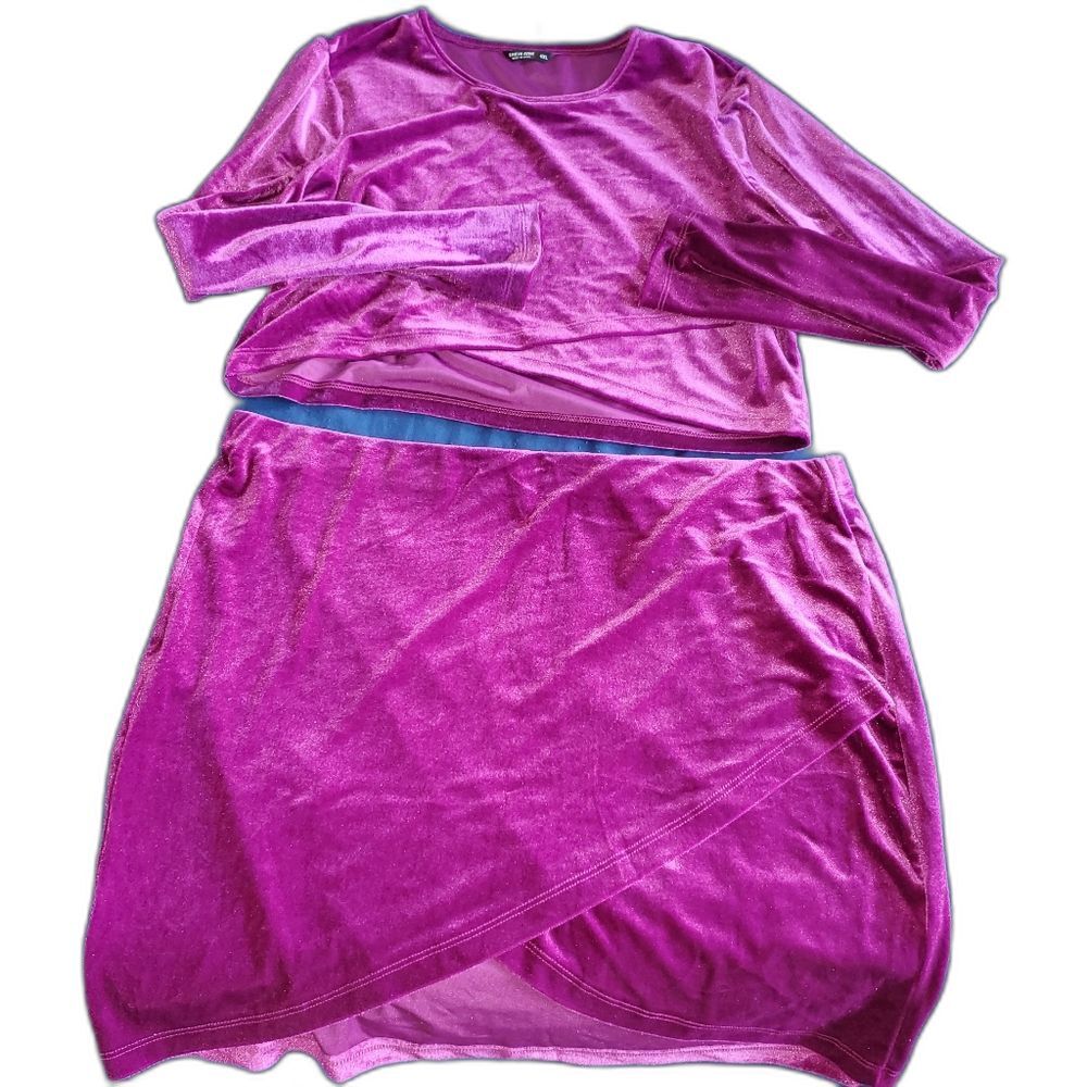 SHEIN CURVE velvet Co ord set 4XL Plus Size